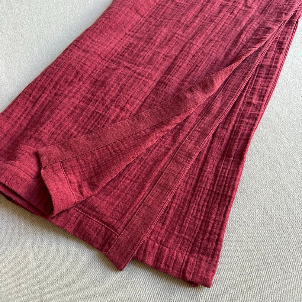 Johnny Was Calme Red Gauze Cotton Boho Beach High Slit Pant BNWT - Picture 6 of 6
